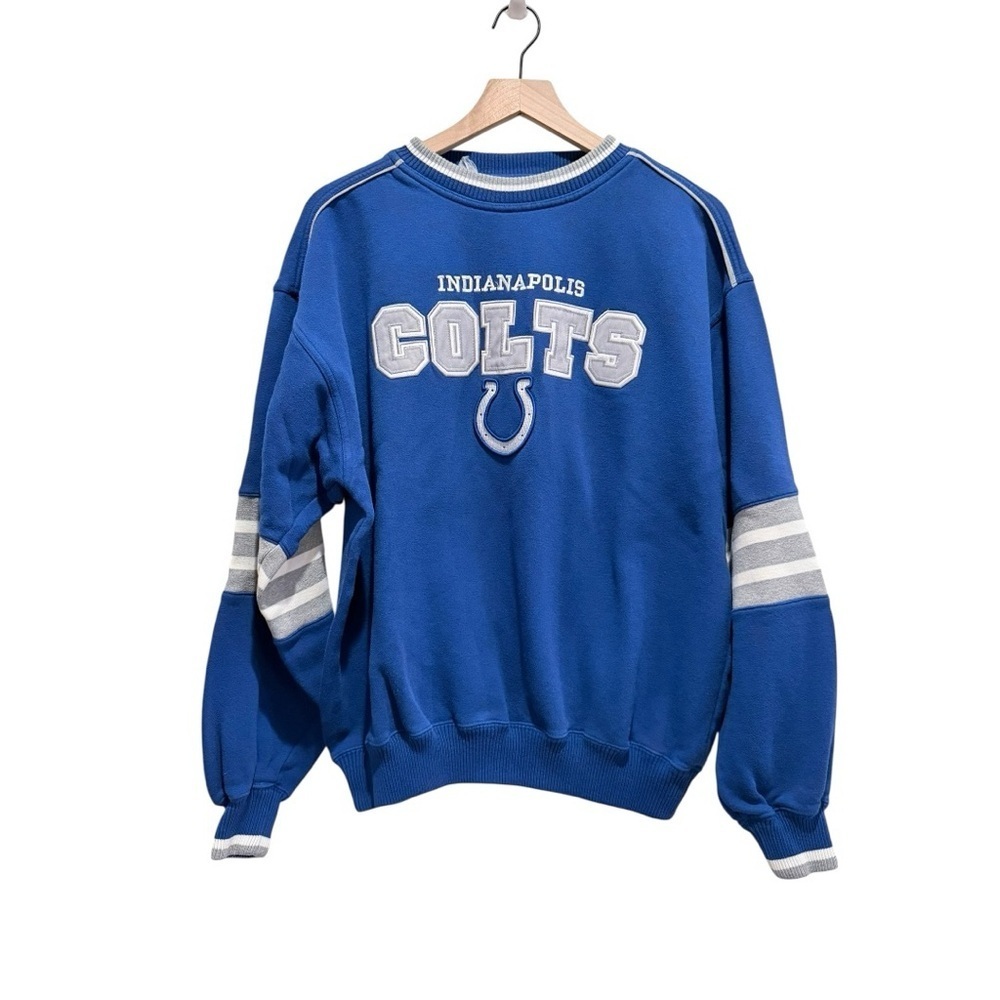 Vintage Lee Sport Indianapolis Colts Crewneck Sweatshirt Blue NFL Size L